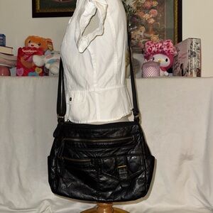 Faux leather crossbody